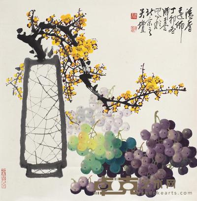 王成喜 1987年作 清香远布 立轴 67×65cm