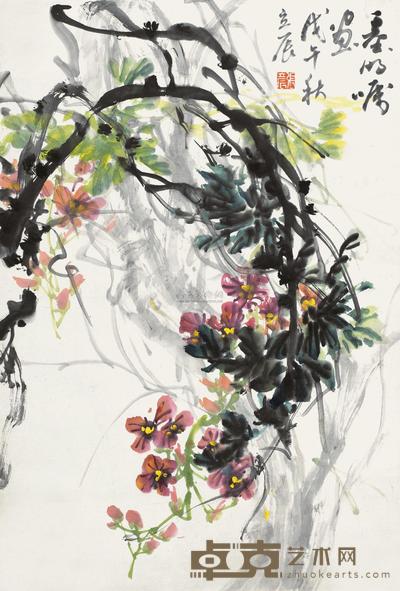 张立辰 1978年作 花卉 镜心 68×45cm