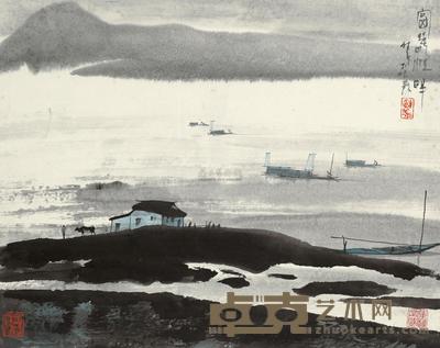 杨明义 富春江畔 立轴 42.5×53.5cm