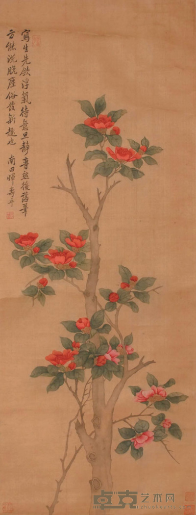 恽寿平 花卉 105×39cm
