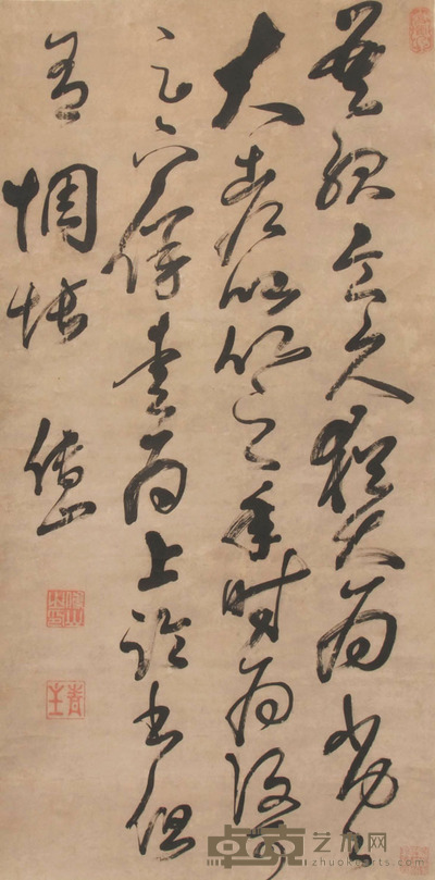 傅山 书法 87×44cm