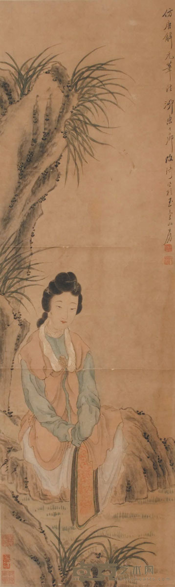 改琦 人物 102×30cm