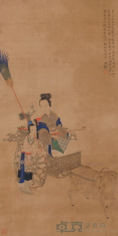 改琦 人物 96×48cm
