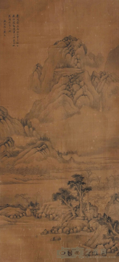 戴熙 山水 107×49cm