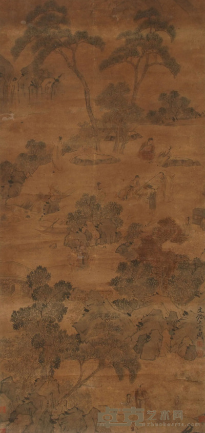 上官周 人物 134×62cm