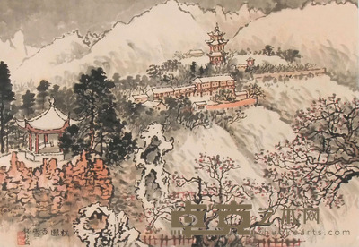 钱松岩 梅园香雪 30×44cm