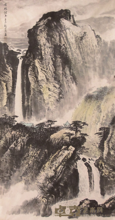 魏紫熙 山水 127×65cm