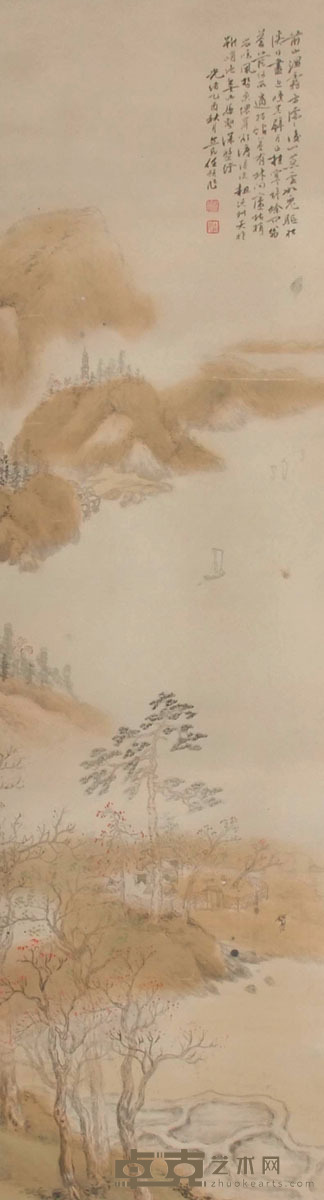 任预 山水 141×40cm