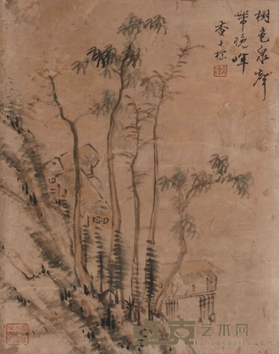 查士标 山水 36×25cm