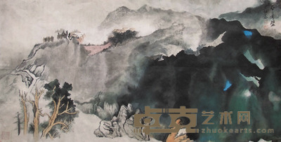张大千 山水 69×135cm