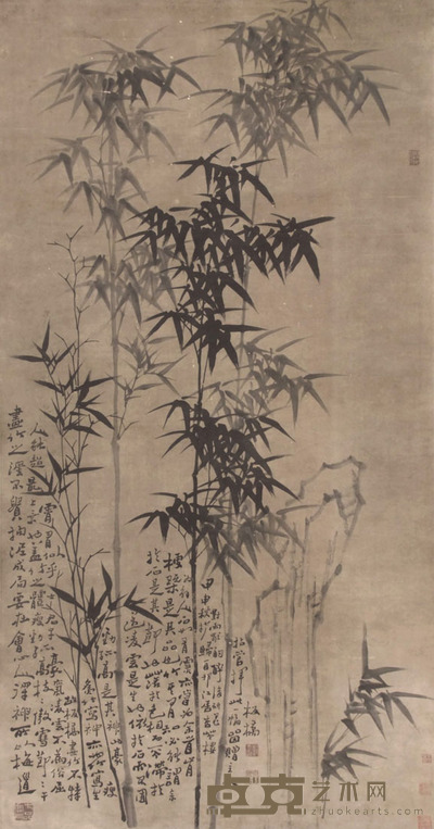 郑板桥 竹石 立轴 178×93