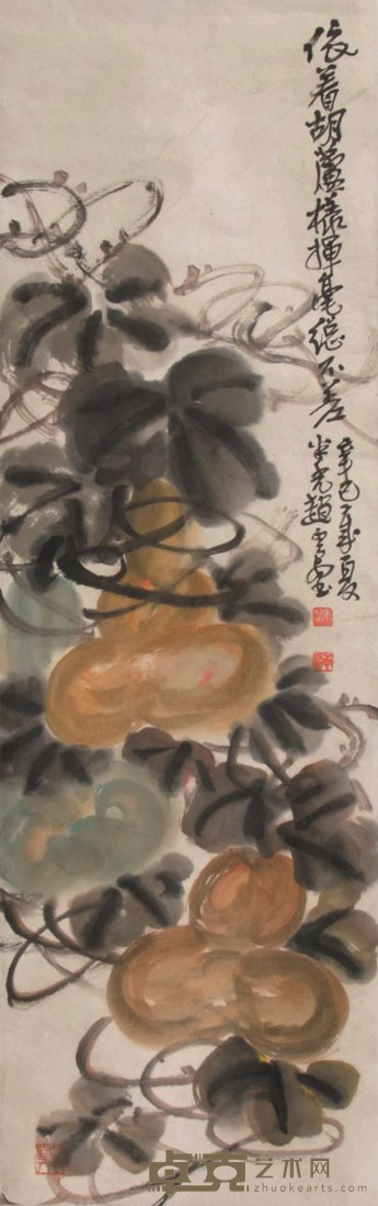 赵云壑 花卉 立轴 91×28
