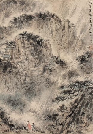 傅抱石 山水 立轴
