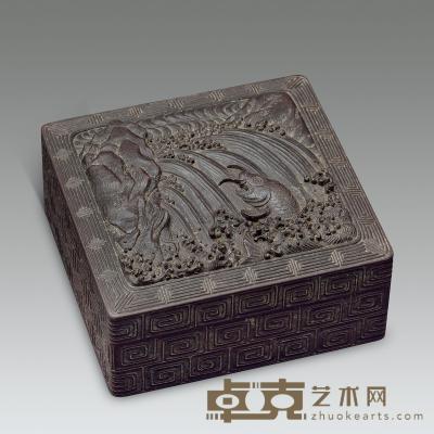 寿山石四方印泥盒 长5.2cm；宽5.2cm；高3.2cm
