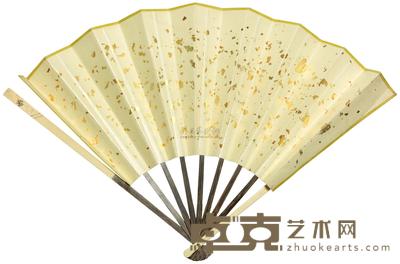 空白洒金牙扇骨 成扇 51×18.5cm