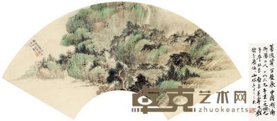 萧俊贤 山水 扇面 55×19cm