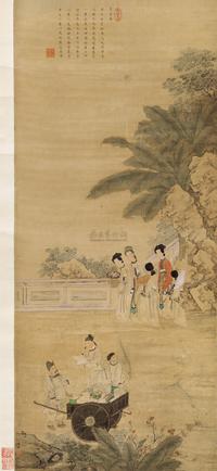 仇英 明代 易书图 立轴