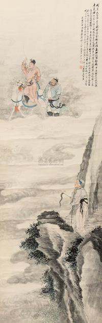 何树人 山水人物故事 立轴