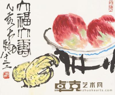 陈大羽 大福大寿图 镜心 42×53.5cm