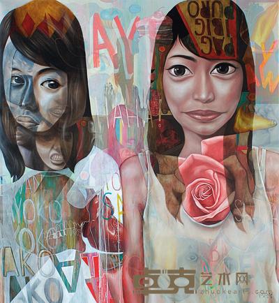 LYNYRD PARAS 1982年作 AY！ HA HA！ AKO AYOKO！ （AY！ HA HA！ THAT’S ENOUGH！） 203×183cm