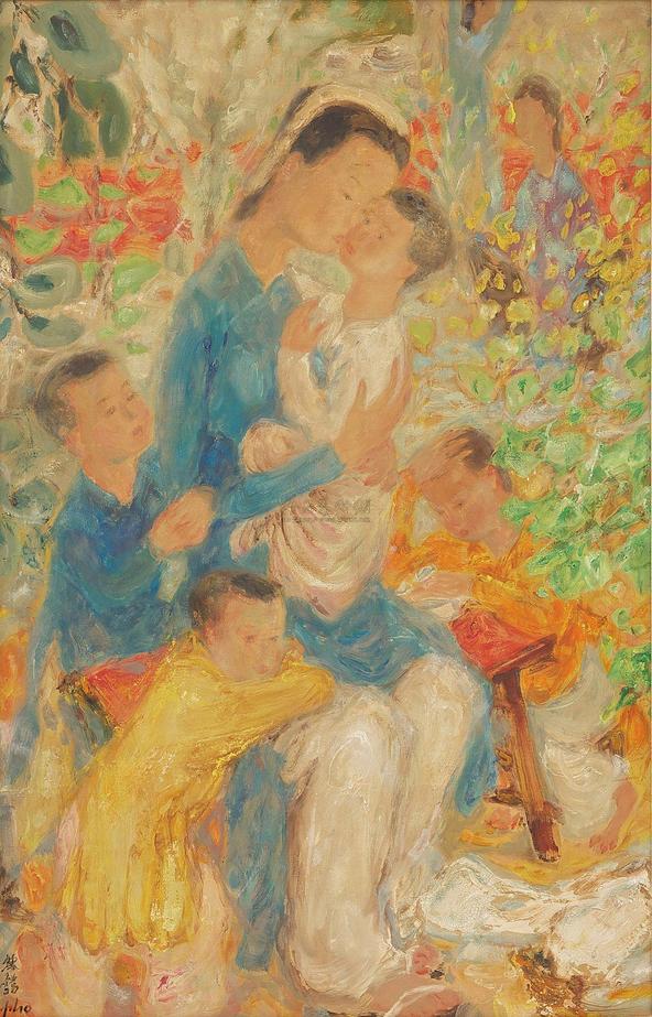 黎谱 WOMAN AND CHILDREN IN THE GARDEN