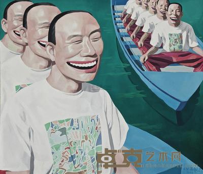岳敏君 1994年作 划船 70×80cm