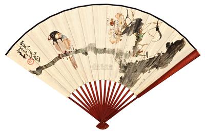 赵少昂 张书旂 PARROT； FLOWER AND BIRD