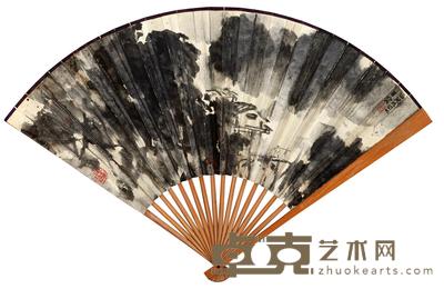 杨善深 RECLUSE AMONG THE CLOUDS； CALLIGRAPHY IN *INGSHU 18.5×45.5cm