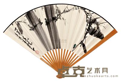 赵少昂 BAMBOO； POEM IN *INGSHU 13.5×37cm
