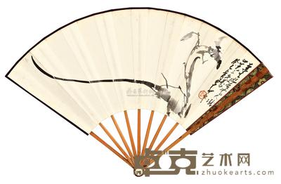 赵少昂 ORCHID； POEM IN *INGSHU 12.2×38.5cm