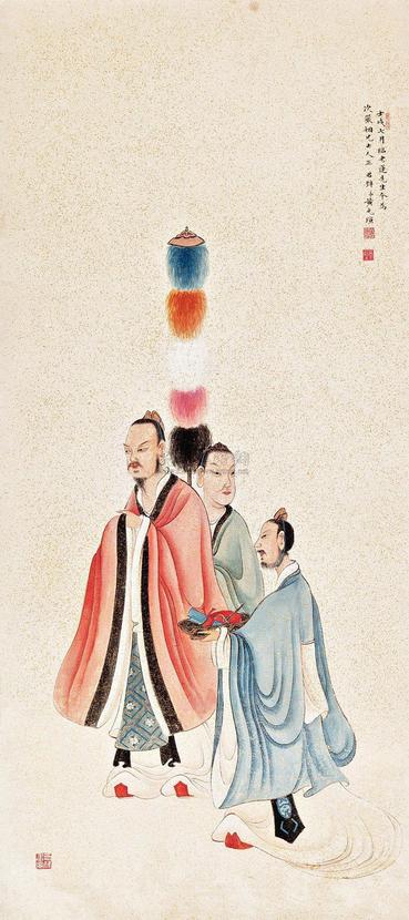 黄君壁 FIGURES IMITATING CHEN HONGSHOU