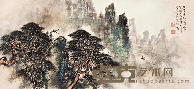 黎雄才 SUMMITS IN MOUNT HUANG 28.5×63.3cm