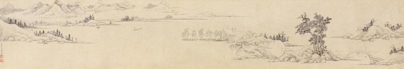 文嘉 BIDDING FAREWELL TO MAO CHUNJIA ink on paper，handscroll