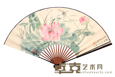 花卉成扇 18×50