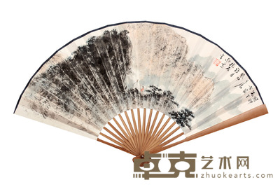 山水成扇 16×48