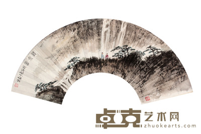 山水人物镜片 19×65