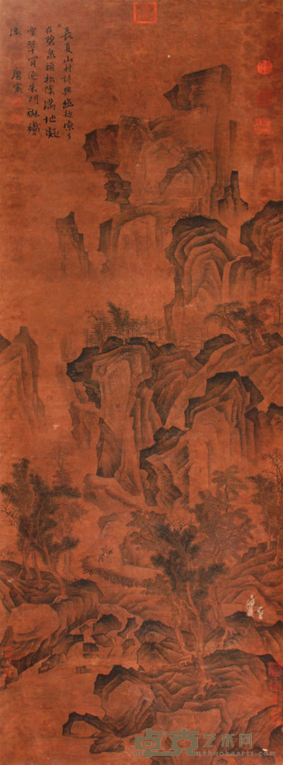 山水立轴 168×61