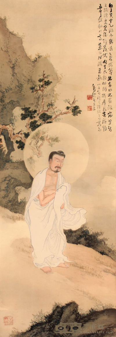人物立轴 104×36