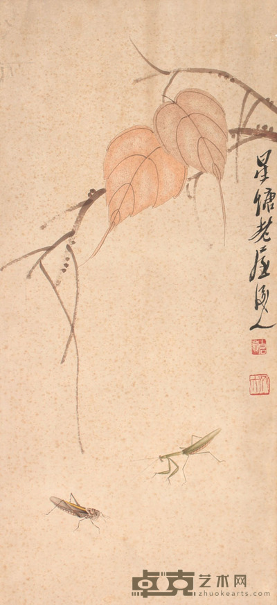 贝叶草虫镜框 65×31