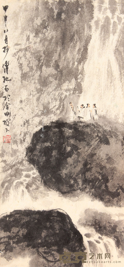 山水立轴 25×12
