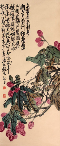 花卉立轴