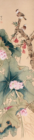花鸟立轴