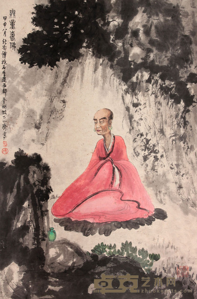 无量佛立轴 83×55