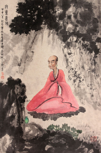 无量佛立轴