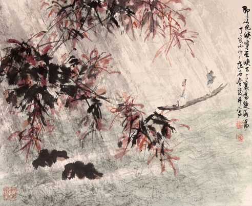 山水镜片