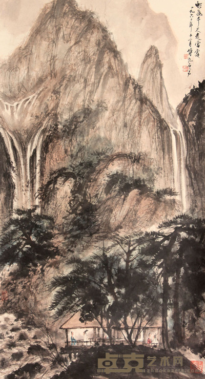 山水立轴 67×44