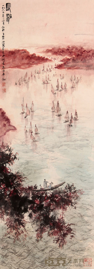 山水立轴 88×31