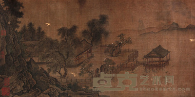 山水横幅镜片 40×79