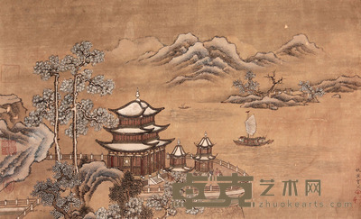 山水立轴 30×49