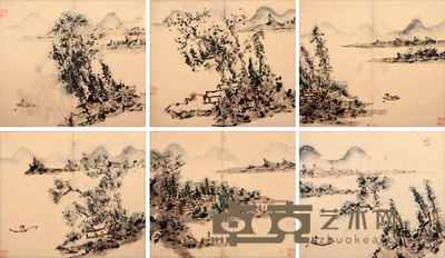 山水镜片 21×24×6